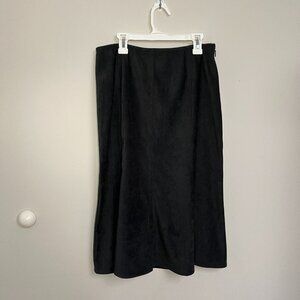 J. Jill Faux Suede Stretch Midi Skirt Size 4